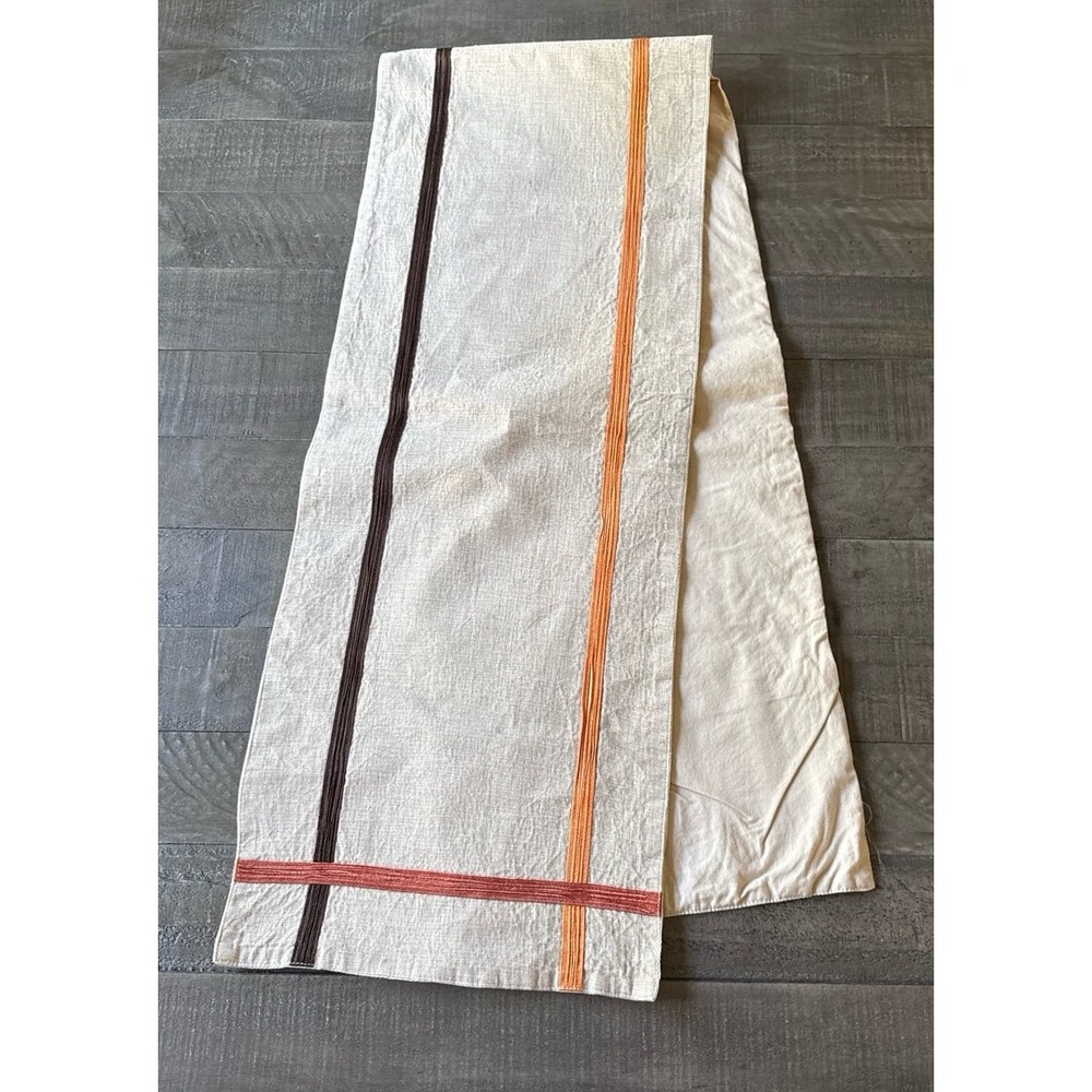 Tan Brown Orange Table Runner 48"x13"